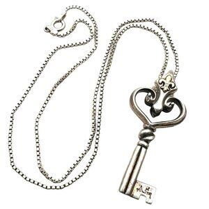 Ann King Key Pendant 18K gold & Sterling Silver 18" Necklace